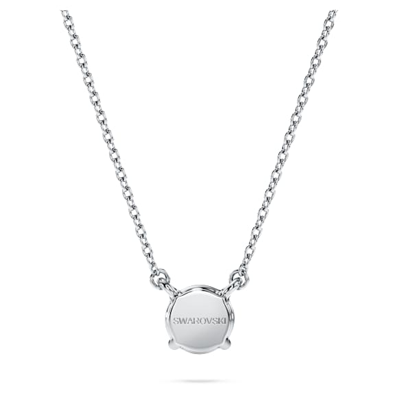 Eternity solitaire pendant, Lab-grown diamonds 0.5 ct tw, Round shape, 18K white gold - Swarovski, 5697767