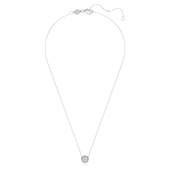 Eternity pavés szolitermedál, Laboratóriumi gyémántok 0,59 ct tw, Kerek, 18K fehérarany - Swarovski, 5697769