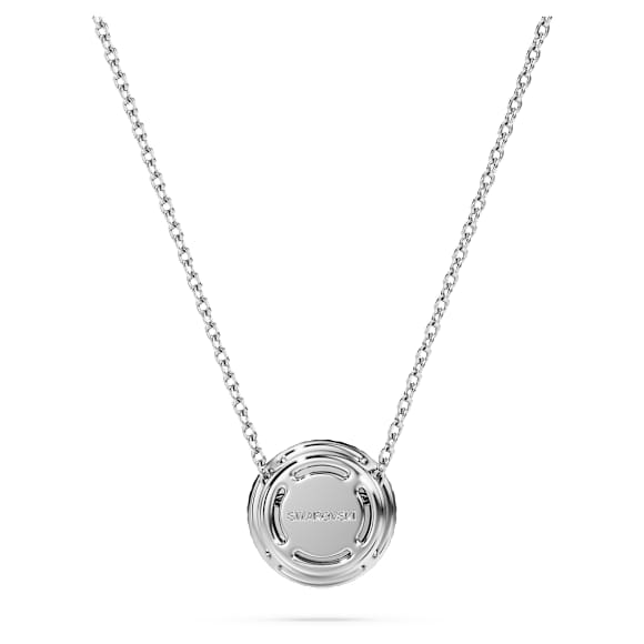 Eternity Haleli tektaş kolye, Laboratuvarda üretilmiş elmaslar 0,59 karat toplam ağırlık, Yuvarlak şekil, 18k beyaz altın - Swarovski, 5697769