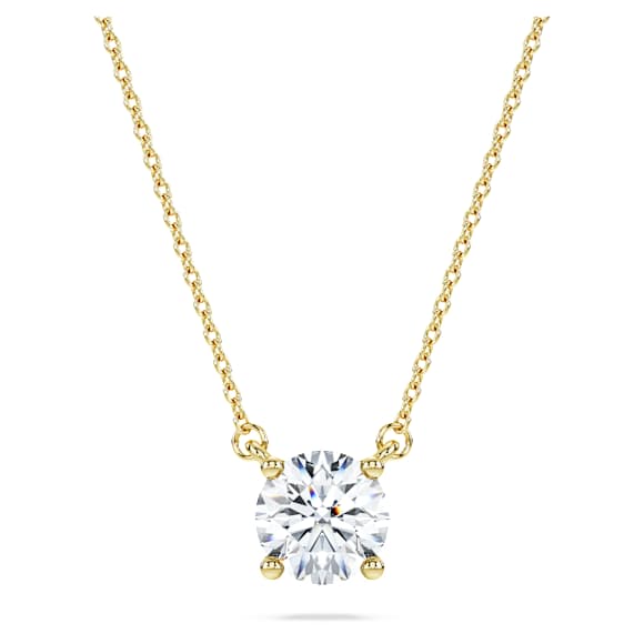Eternity Tektaş kolye, Laboratuvarda üretilmiş elmaslar 1 karat toplam ağırlık, Yuvarlak şekil, 18k sarı altın - Swarovski, 5697770