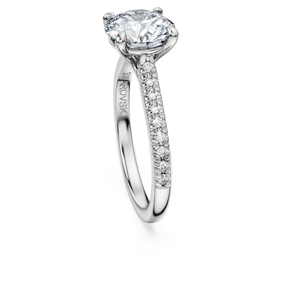 Eternity Solitärring, Im Labor gezüchtete Diamanten 2,2 ct tw, Runde Form, 18K Weißgold - Swarovski, 5697787
