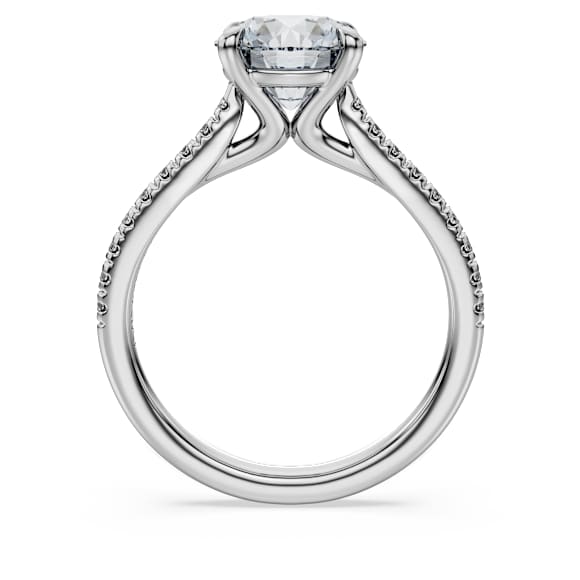 Eternity Solitärring, Im Labor gezüchtete Diamanten 2,2 ct tw, Runde Form, 18K Weißgold - Swarovski, 5697787