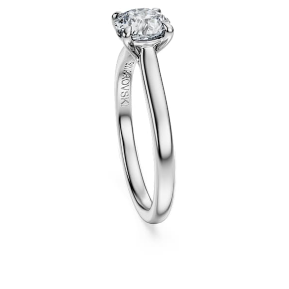 Eternity solitaire ring, Lab-grown diamonds 1 ct tw, Round shape, 18K white gold - Swarovski, 5697796