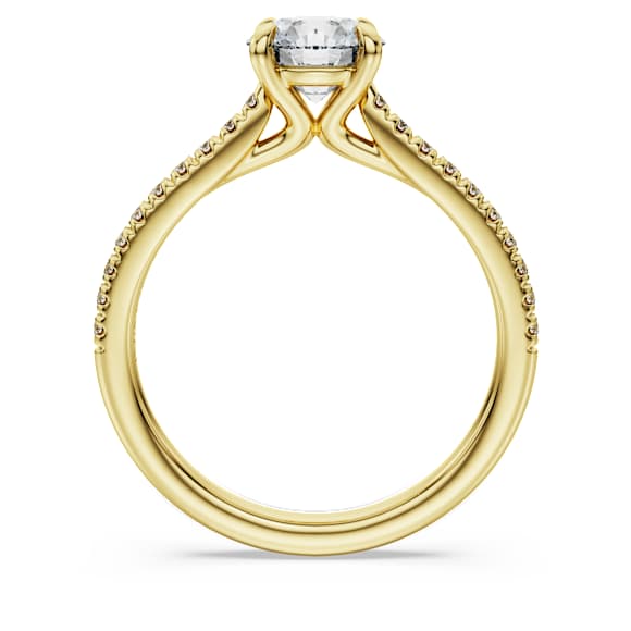 Eternity solitaire-ring, Laboratorium-diamanten 1,2 ct tw, Ronde vorm, 18K geelgoud - Swarovski, 5697867
