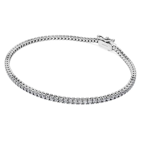 Eternity Tennis 手鏈, 總重 1.5 克拉培育鑽石, 圓形, 18K 金（白色) - Swarovski, 5697872