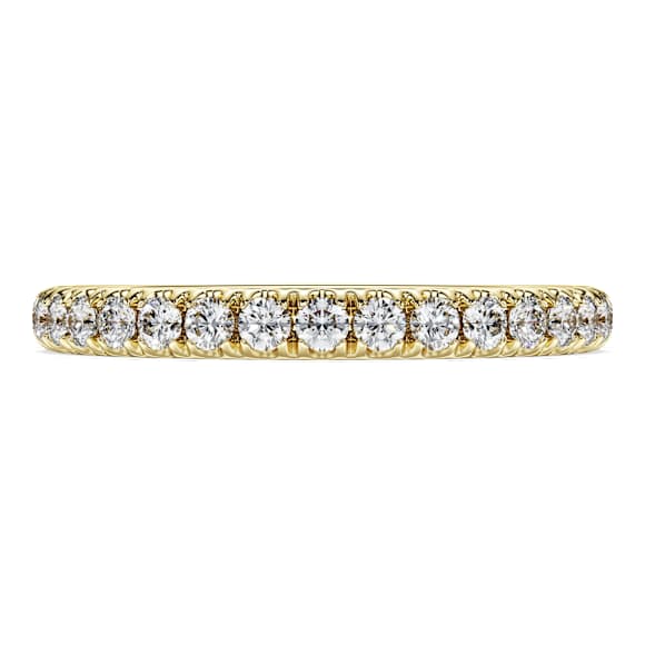 Eternity band ring, Lab-grown diamonds 0.4 ct tw, Round shape, 14K yellow gold - Swarovski, 5698337