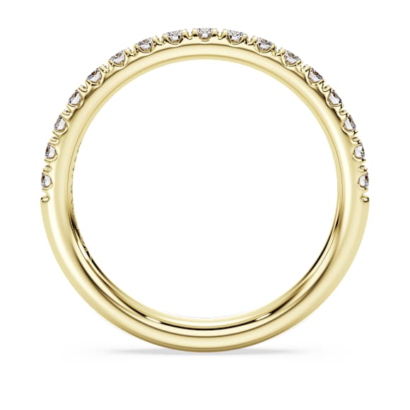Eternity band ring, Lab-grown diamonds 0.4 ct tw, Round shape, 14K yellow gold - Swarovski, 5698342