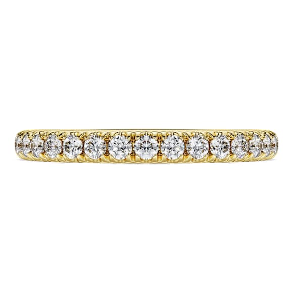 Eternity band ring, Lab-grown diamonds 0.4 ct tw, Round shape, 18K yellow gold - Swarovski, 5698344