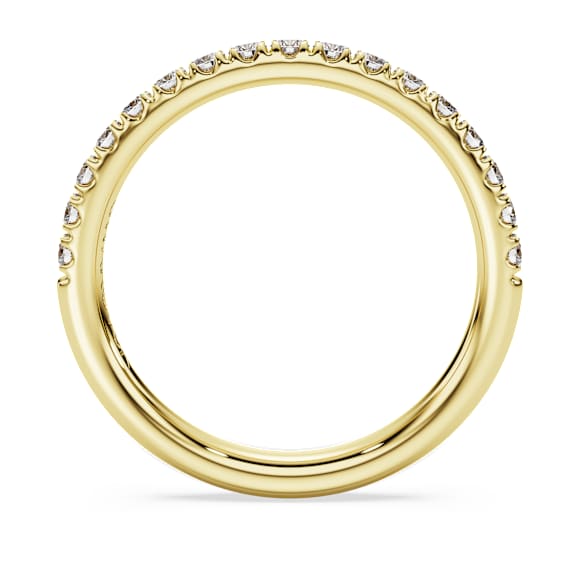 Eternity band ring, Lab-grown diamonds 0.4 ct tw, Round shape, 18K yellow gold - Swarovski, 5698344