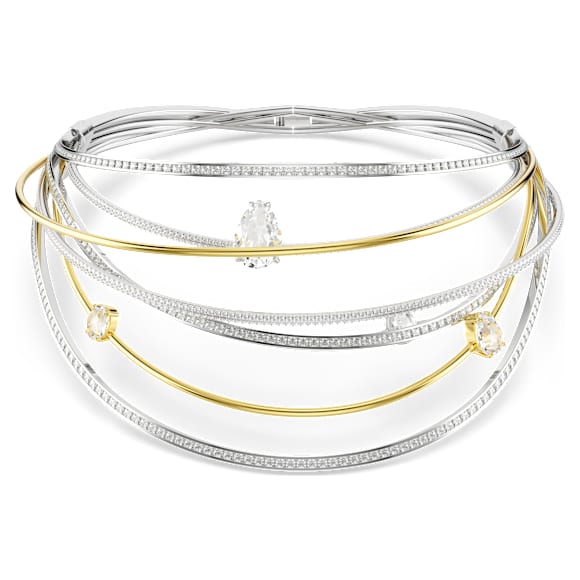 Hyperbola Halsband, Verschiedene Schliffe, Weiß, Metallmix - Swarovski, 5698477