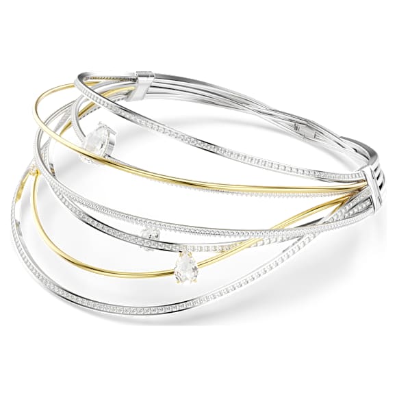 Hyperbola Halsband, Verschiedene Schliffe, Weiß, Metallmix - Swarovski, 5698477