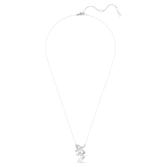 Hyperbola pendant, Mixed cuts, White, Rhodium plated - Swarovski, 5698547