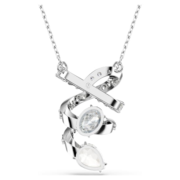 Hyperbola pendant, Mixed cuts, White, Rhodium plated - Swarovski, 5698547
