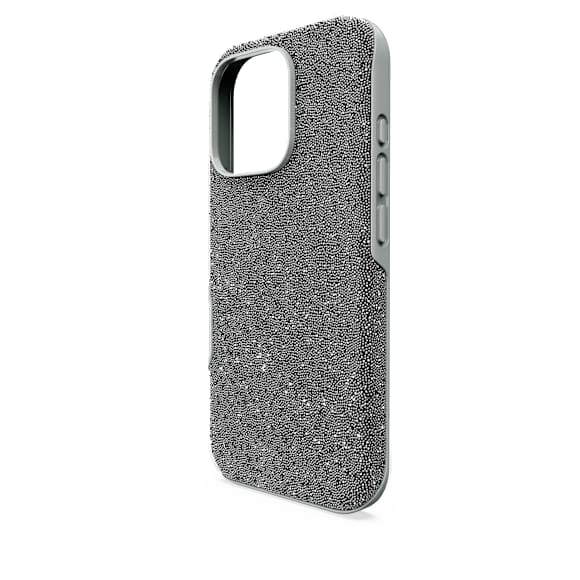 High smartphone case, iPhone® 16 Pro, Silver tone - Swarovski, 5698778