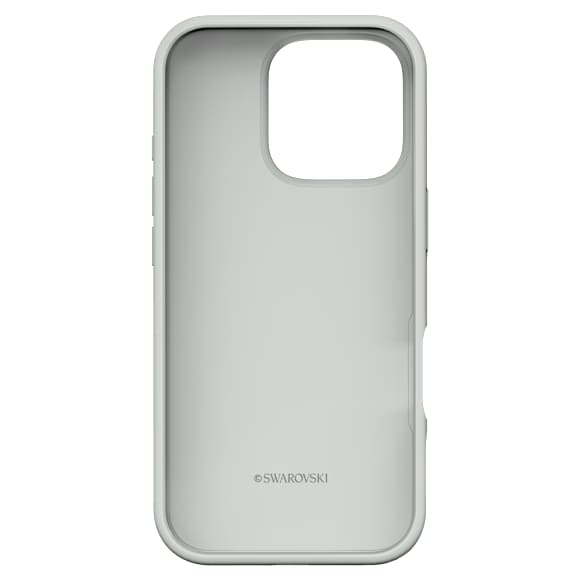 High smartphone case, iPhone® 16 Pro, Silver tone - Swarovski, 5698778