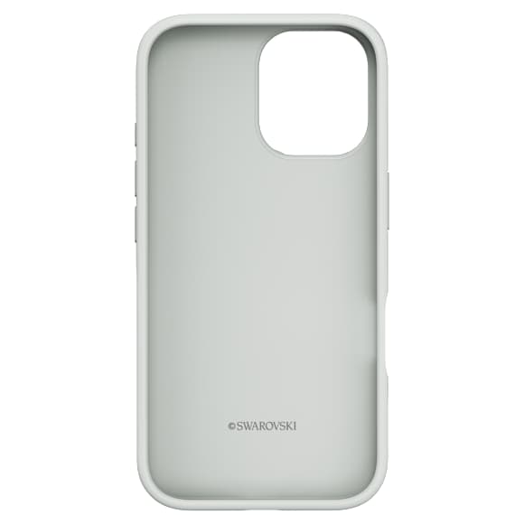 High smartphone case, iPhone® 16, Silver tone | Swarovski