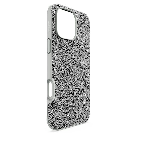Ovitek za mobilni telefon High, iPhone® 16 Pro Max, Srebrn odtenek - Swarovski, 5698780