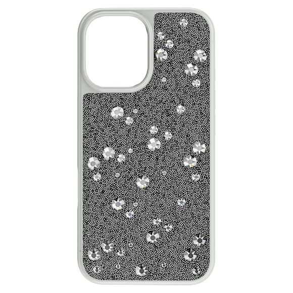 High smartphone case, Scattered design, iPhone® 16, Silver tone - Swarovski, 5698782