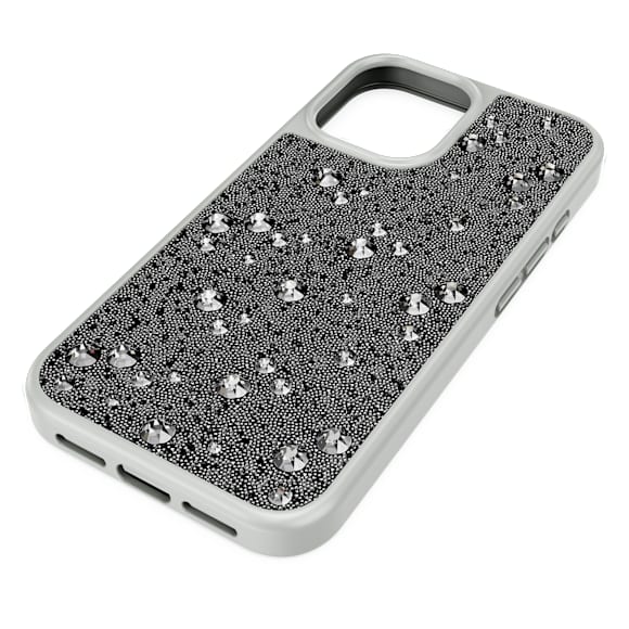 High smartphone case, Scattered design, iPhone® 16, Silver tone - Swarovski, 5698782