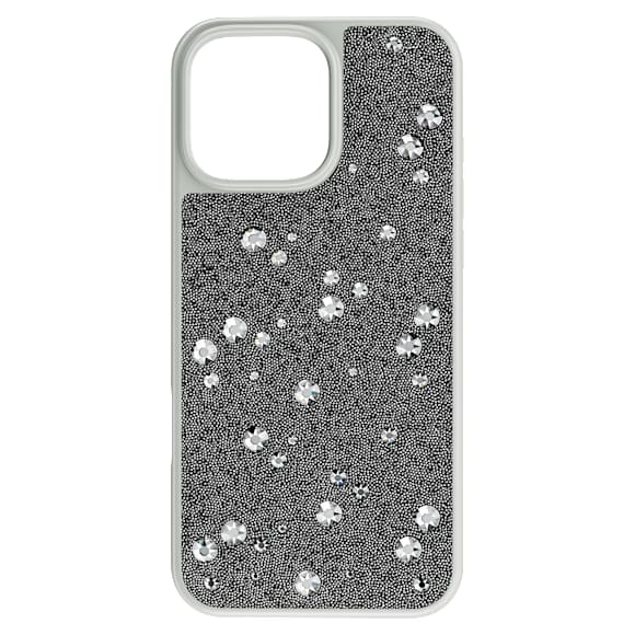 High smartphone case, Scattered design, iPhone® 16 Pro Max, Silver Tone - Swarovski, 5698784