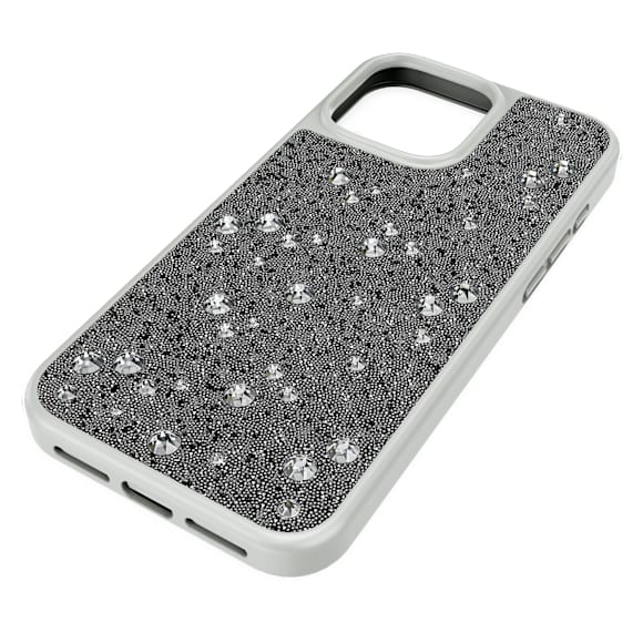 High smartphone case, Scattered design, iPhone® 16 Pro Max, Silver Tone - Swarovski, 5698784