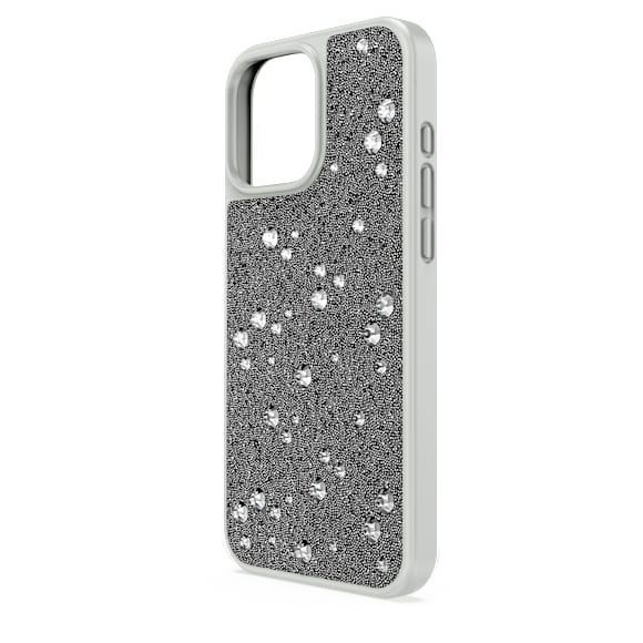 High smartphone case, Scattered design, iPhone® 16 Pro Max, Silver Tone - Swarovski, 5698784