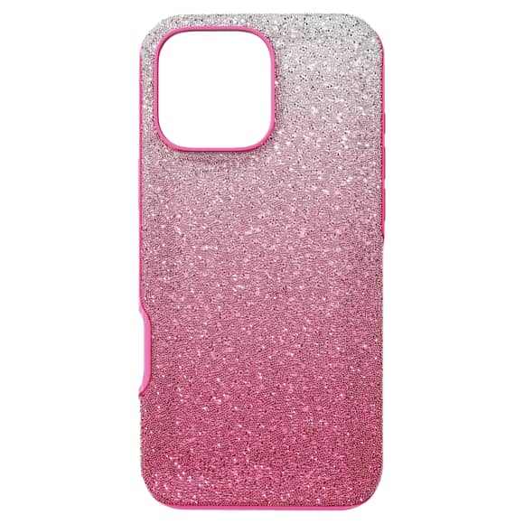 ZCDAYE Custodia Per IPhone 16 Pro Max Con Effetto Sfumato E Porta Carte - Cover TPU Morbida Con Cordino Da Polso - Colore Rosa