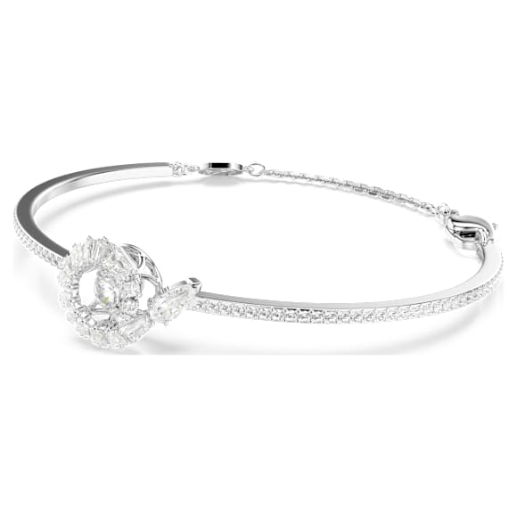 Snake karkötő, Vegyes metszés, A kígyó éve, Fehér, Ródium bevonattal - Swarovski, 5698892