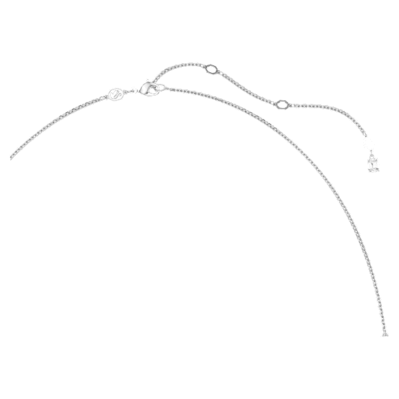 Snake 項鏈, 水晶珍珠, 混合式切割, 蛇年, 白色, 鍍白金色 - Swarovski, 5698893
