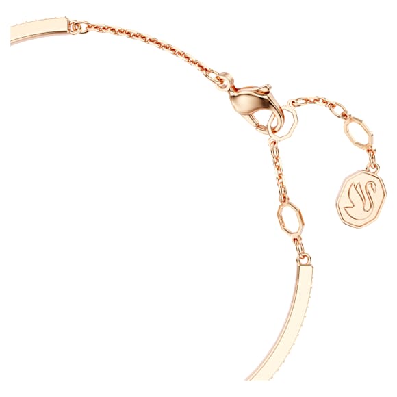 Bracciale rigido Idyllia, Taglio misto, Fiore, Rosa, Placcato color oro rosa - Swarovski, 5699082