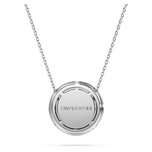 Eternity halo solitaire pendant, Lab-grown diamonds 2 ct tw, Round shape, 18K white gold - Swarovski, 5699182