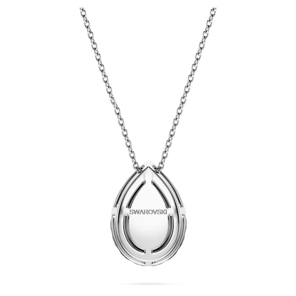 Eternity 單鑽光環鏈墜, 總重 1 克拉培育鑽石, 梨形, 18K 金（白色) - Swarovski, 5699184
