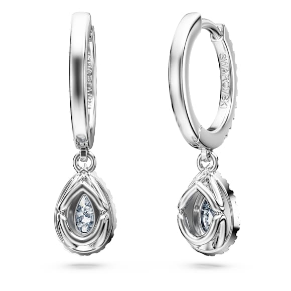 Pendants d'oreilles Eternity, Diamants de synthèse 1,25 ct tw, Formes variées, Or blanc 18 carats - Swarovski, 5699186