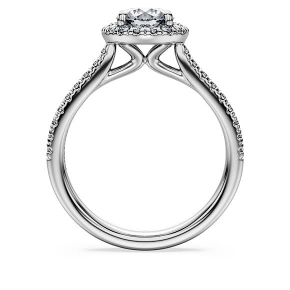 Eternity halo solitaire-ring, Laboratorium-diamanten 1,33 ct tw, Ronde vorm, 18K witgoud - Swarovski, 5699187