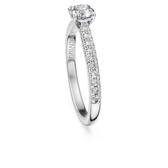 Anel solitário Eternity, Diamantes criados em laboratório 0.7 ct tw, Modelo redondo, Ouro branco de 18 quilates - Swarovski, 5699560