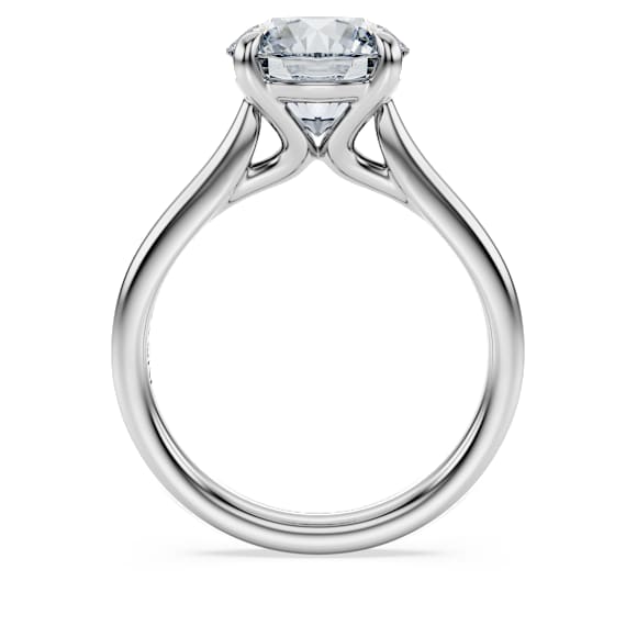 Eternity solitaire ring, Lab-grown diamonds 3 ct tw, Round shape, 18K white gold - Swarovski, 5699566