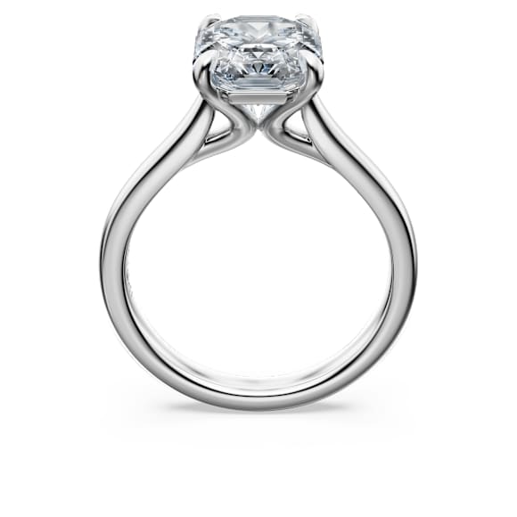Eternity solitaire ring, Lab-grown diamonds 3 ct tw, Octagon shape, 18K white gold - Swarovski, 5699576