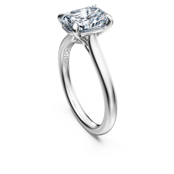 Eternity solitaire ring, Lab-grown diamonds 2 ct tw, Octagon shape, 18K white gold - Swarovski, 5699586
