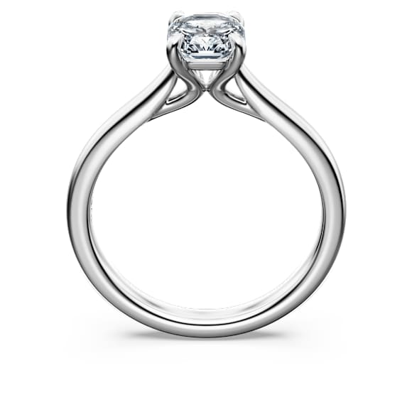 Eternity Solitärring, Im Labor gezüchtete Diamanten 1 ct tw, Achteckform, 18K Weißgold - Swarovski, 5699587