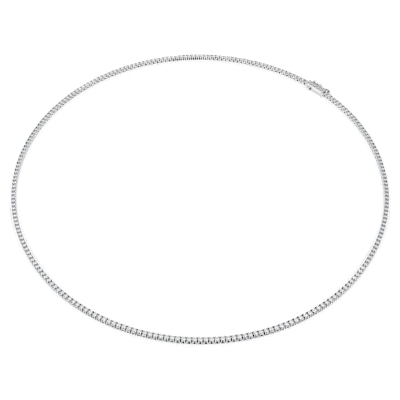 Eternity Tennis necklace, Lab-grown diamonds 3 ct tw, Round shape, 14K white gold - Swarovski, 5699773