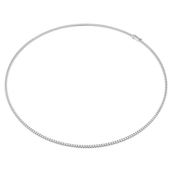 Eternity Tennis necklace, Lab-grown diamonds 3 ct tw, Round shape, 18K white gold - Swarovski, 5699795