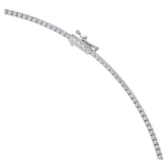 Eternity Tennis necklace, Lab-grown diamonds 3 ct tw, Round shape, 18K white gold - Swarovski, 5699795