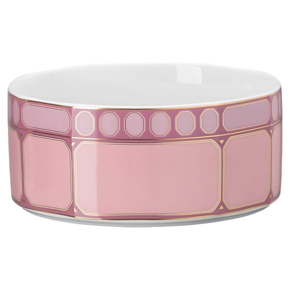 Signum cereal bowl, Porcelain, Pink - Swarovski, 5699984