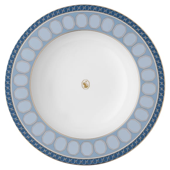 Assiette creuse Signum, Porcelaine, Bleue - Swarovski, 5699989