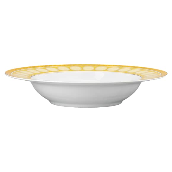 Signum soup plate, Porcelain, Yellow - Swarovski, 5699991