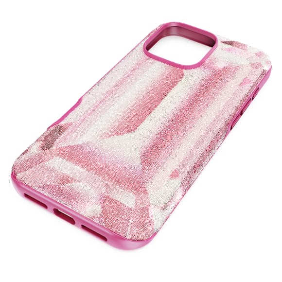 High smartphonehoesje, Motief met kristallen print, iPhone® 16 Pro Max, Roze - Swarovski, 5700009