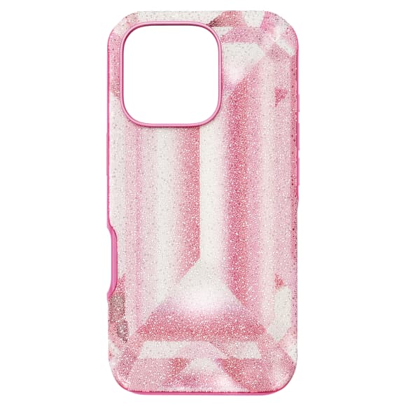 High smartphone case, Crystal print motif, iPhone® 16 Pro, Pink - Swarovski, 5700010