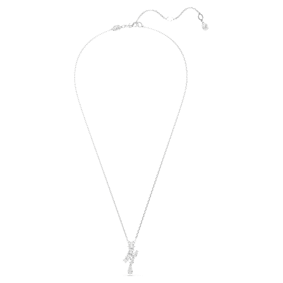 Matrix pendant, Mixed cuts, White, Rhodium plated - Swarovski, 5700420