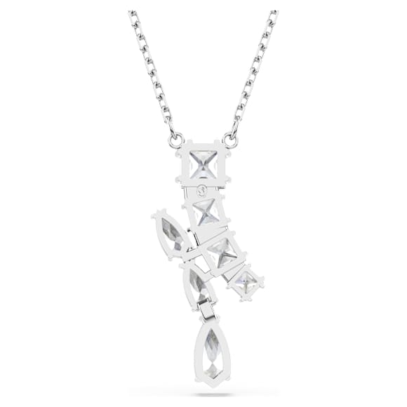 Matrix pendant, Mixed cuts, White, Rhodium plated - Swarovski, 5700420