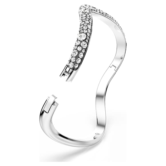 Sublima armband, Ronde slijpvorm, Wit, Rodium toplaag - Swarovski, 5700922